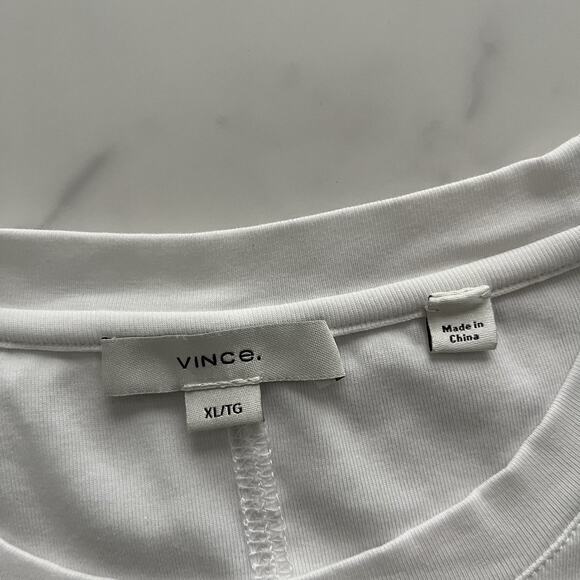 Vince Cotton Knit Muscle Dress Tie Waist white XL Minimalist Quiet Luxury Chic - Picture 5 of 9